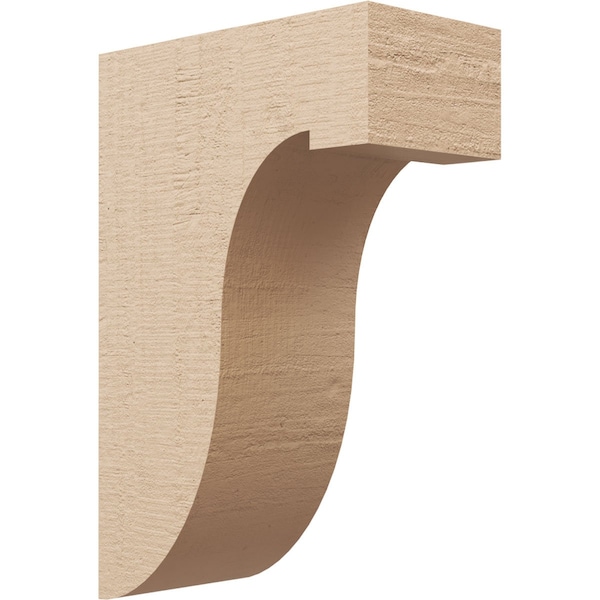 Ekena Millwork 6"W x 12"D x 18"H Classic Del Monte Rough Cedar Woodgrain TimberThane Corbel, Primed Tan CORUR06X12X18DELRCPR - main